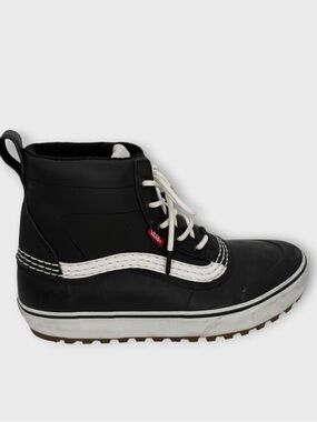 Vans Standard Mid Snow MTE 'Black White' Leather Boots VN0A5JHZY28 Men Sz 12